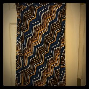 Dotted Chevron Plus Size Maxi Skirt