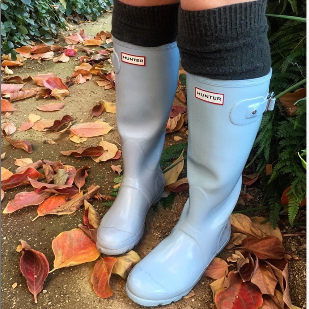 ☔️ Original Tall Gloss Hunter Boots - Tiffany Blue