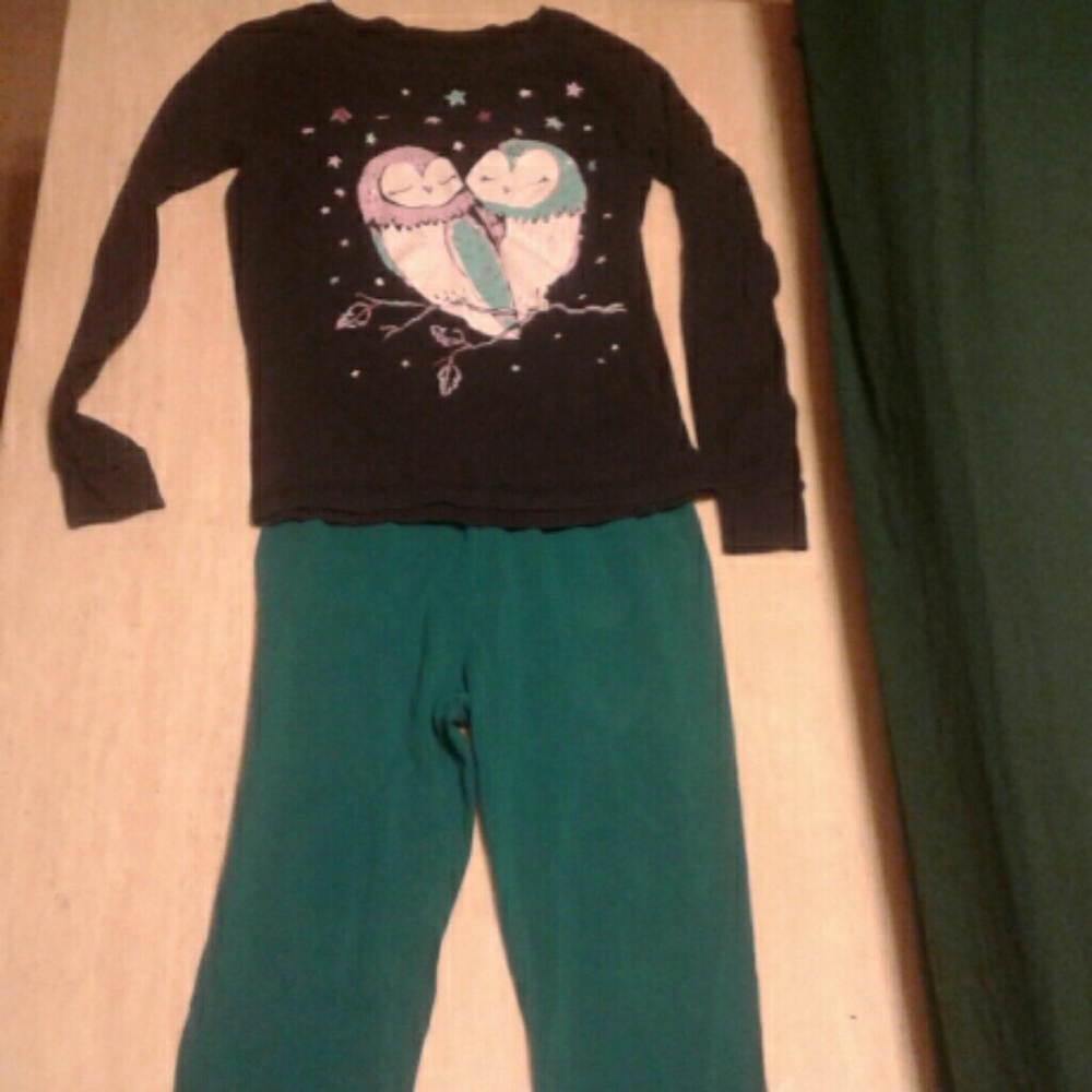 Girls cute outfit, gap kids owl shirt /leggings.