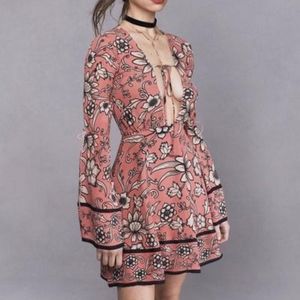 NWT for love and lemons ayla plunge dress XS