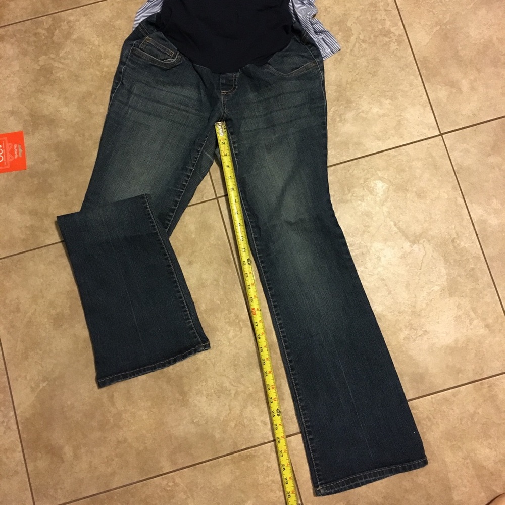 Dark wash maternity boot cut jeans