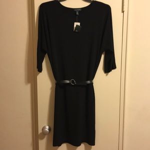 LAUREN Ralph Lauren Belted Black Dress