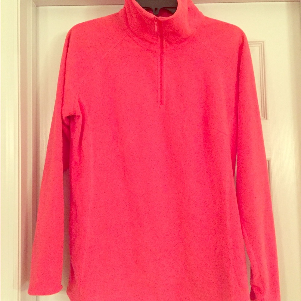 Pink Columbia fleece half zip sweatshirt