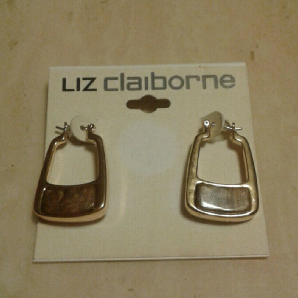 Liz Claiborne stone inset earrings.