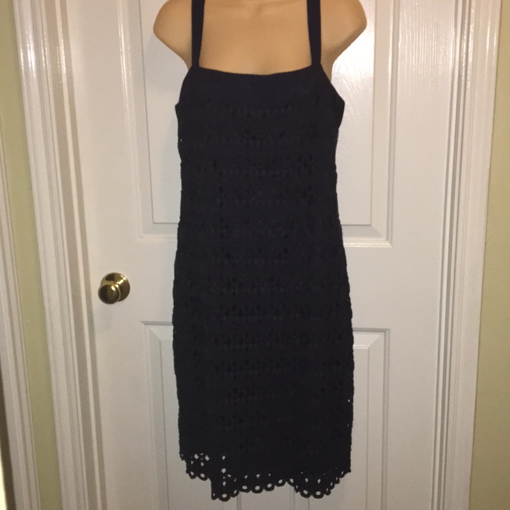 Carmen Marc Valvo size 10 navy blue cocktail dress