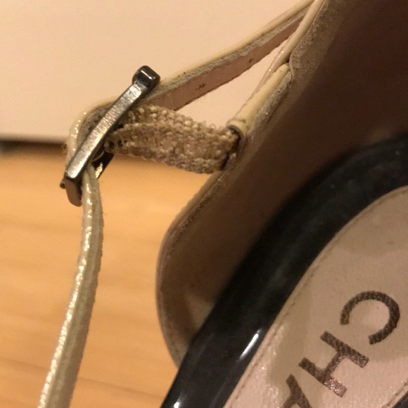 Chanel Black and Cream Platform Wedges - Picture 5 of 8