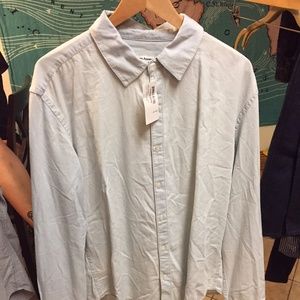 NEW American Apparel Denim Slim Fit L/S Shirt in L