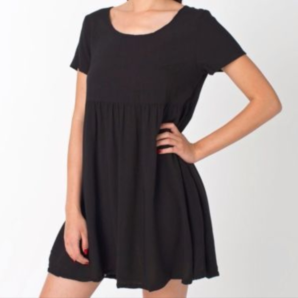 American Apparel Black Babydoll Dress