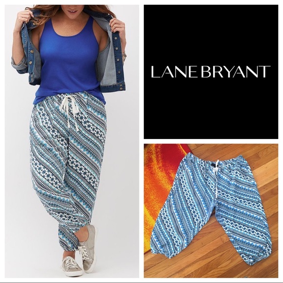 LANE BRYANT ~ NWT 22 24 26 28 ~ Boho TAILORED STRETCH Jogger Ankle Pants