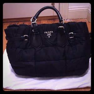 NEW Authentic Prada Crispy Nylon Tote (Nero Black)