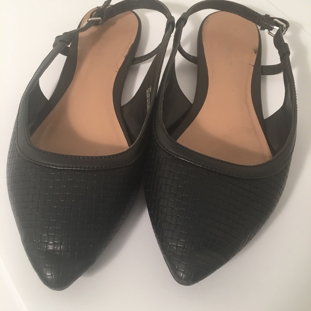 Open back textured flats