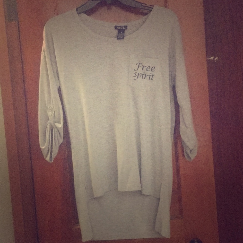 3/4 sleeve tee with long back