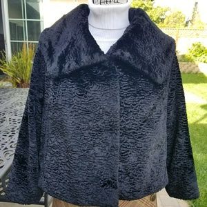 Bill Blass Faux Fur Jacket With Jackets