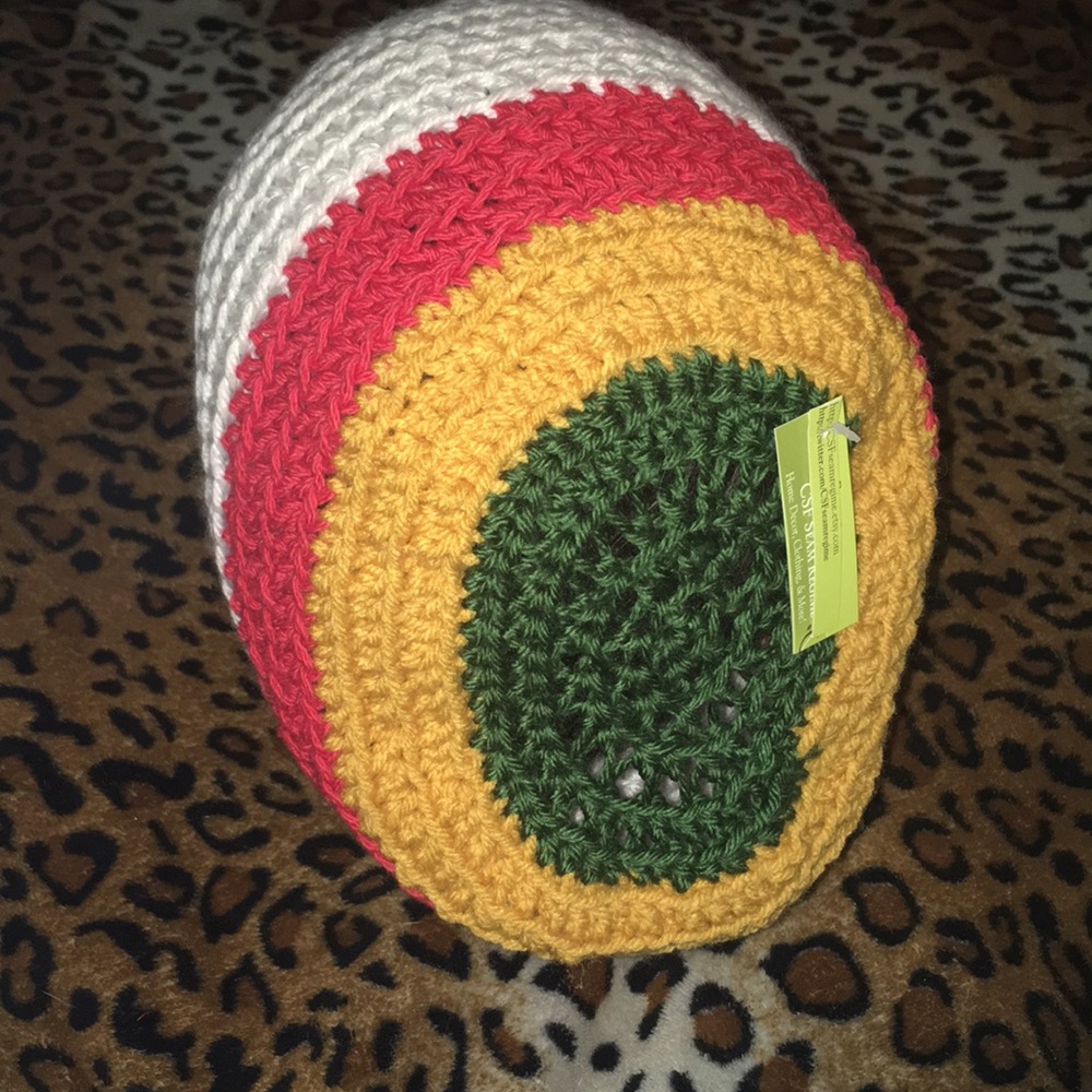 White Ras Trippa XL Beanie~Handmade*CSFseamregime