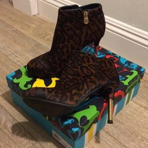 CWonder gold heel animal print bootie