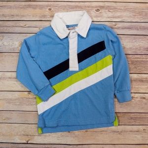 Kitestrings Long Sleeve Diagonal Stripe Polo 2T