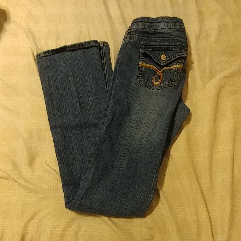 Dark slim boot jeans