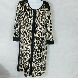 Chico's dress leopard front black back