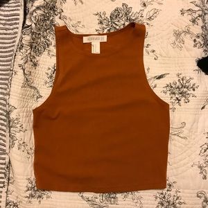 forever 21 burnt orange cropped tank