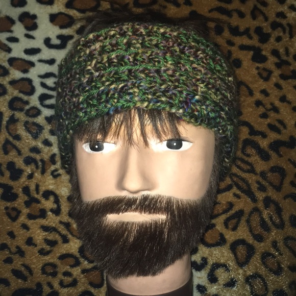 Double-Ply Handmade Nomadic Green Med/Lrg Headband - Picture 1 of 3