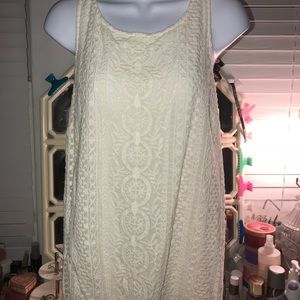 White tank with designs on the front only