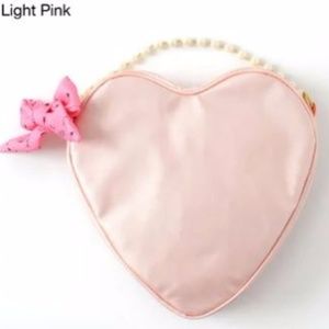 NWT Pinkymika Heart Ribbon Chain Cross Side Purse