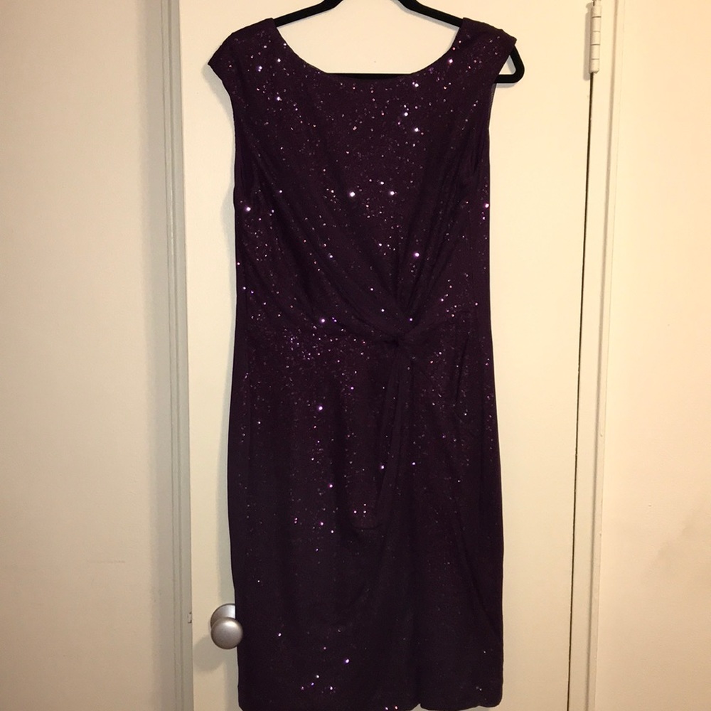 LAUREN Ralph Lauren Sleeveless Plum Sequin Dress
