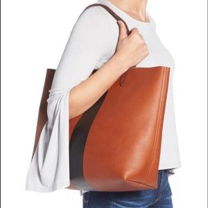 NWT Madewell genuine leather transport tote