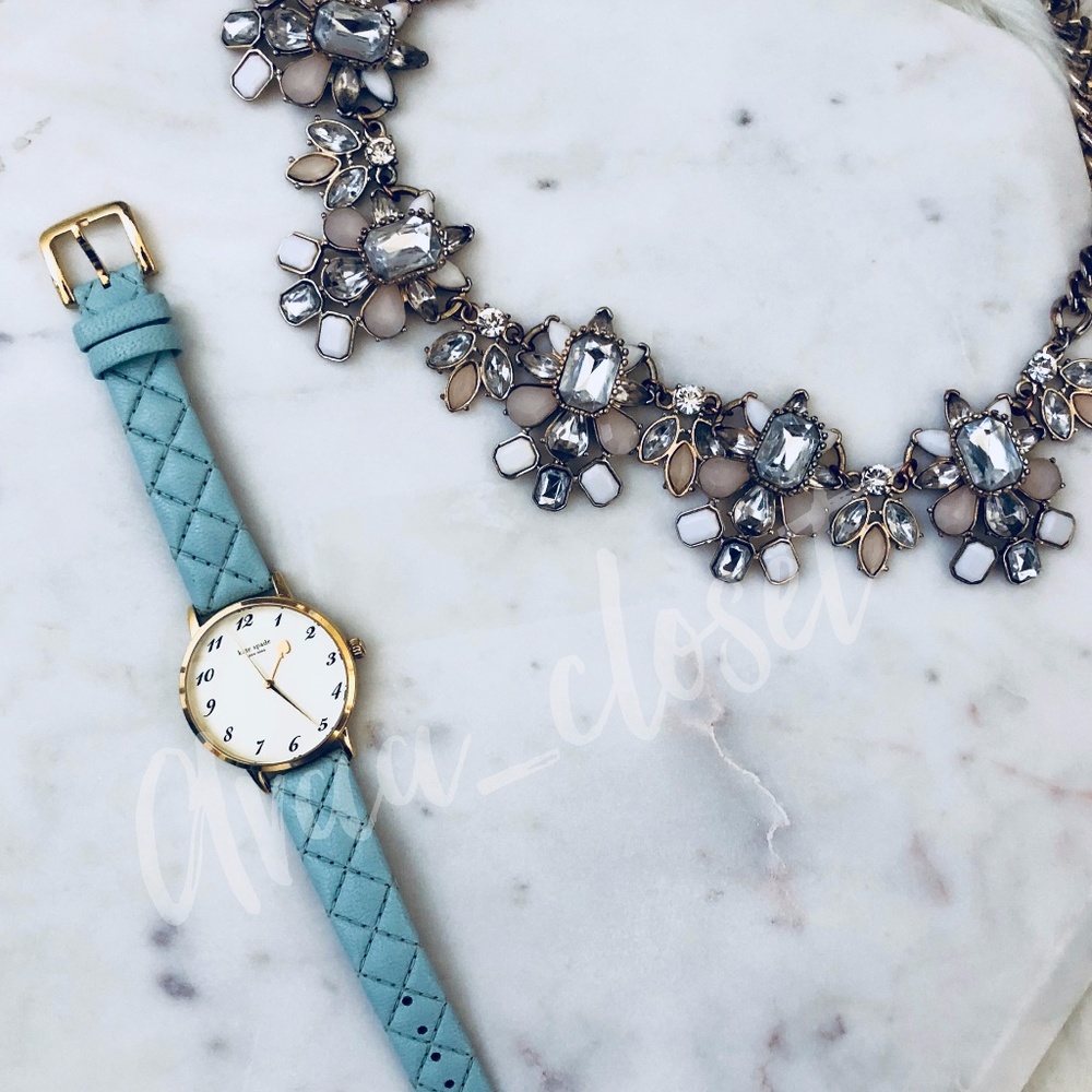 Kate Spade Watch Metro Blue Quilted Strap