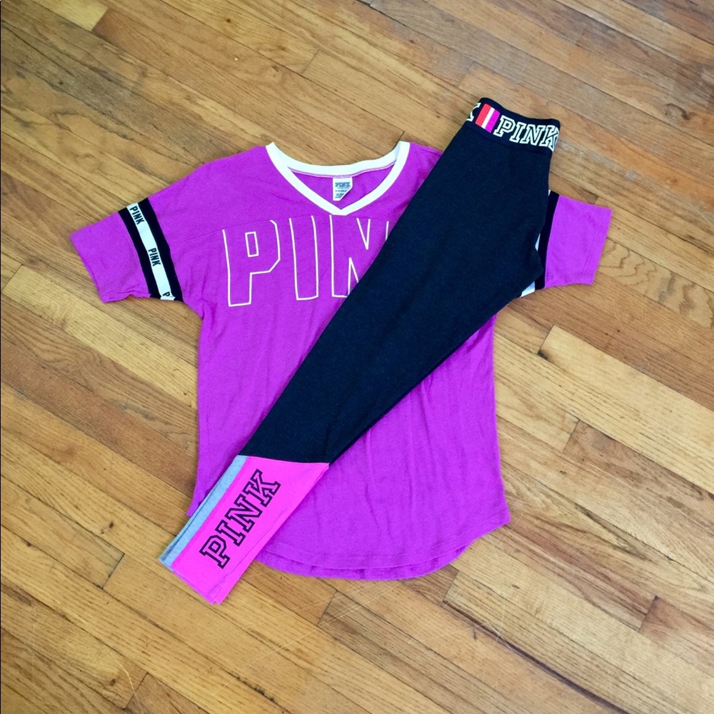 🌈Bundled set of PINK Perfect V-Neck Outfit