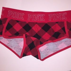 BRAND NEW Victoria’s Secret Pink red plaid panties