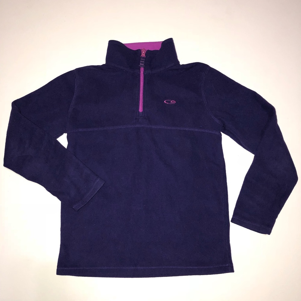 champion girls large 1/4 zip up  sweater