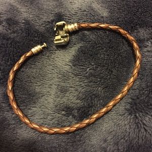 Brown woven pandora bracelet