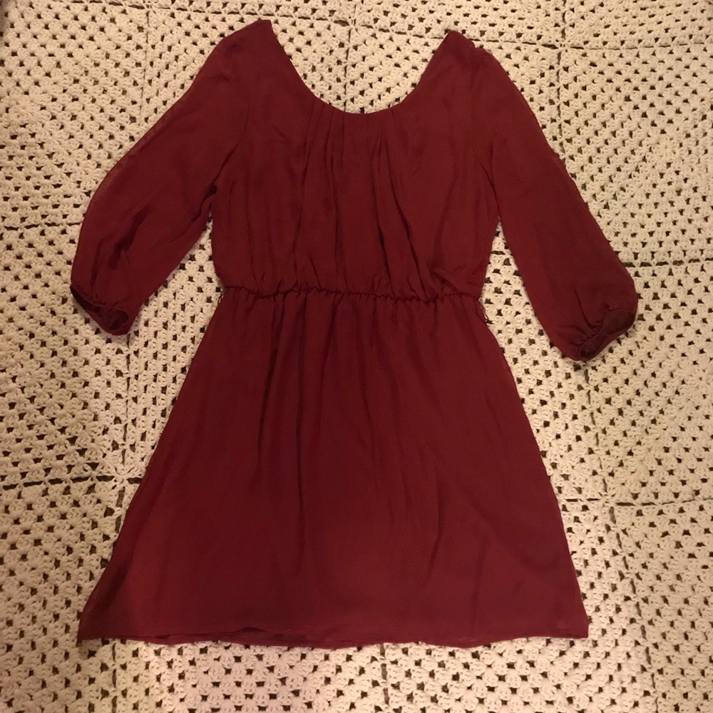 Red Chiffon Dress