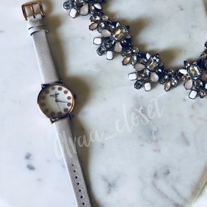 Kate Spade Watch Metro Dot Vachetta Leather Strap
