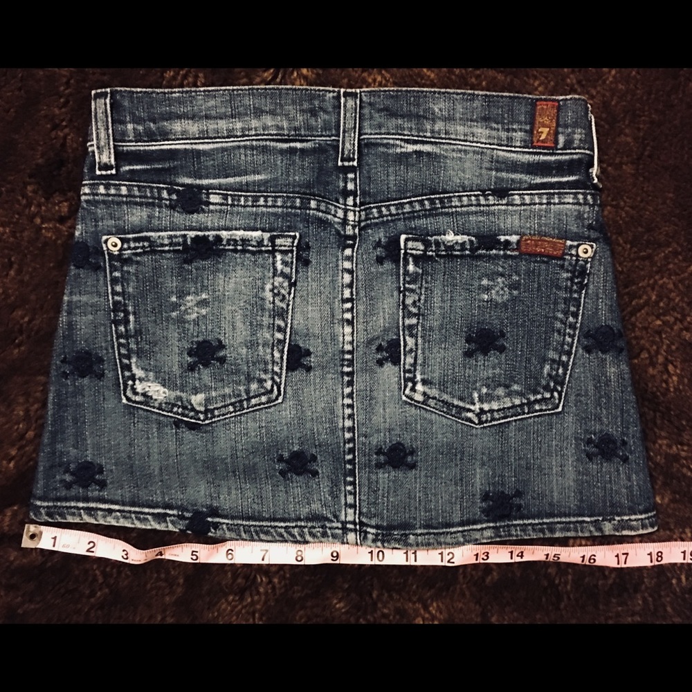 7forallmankind Skull & Bones Mini Skirt