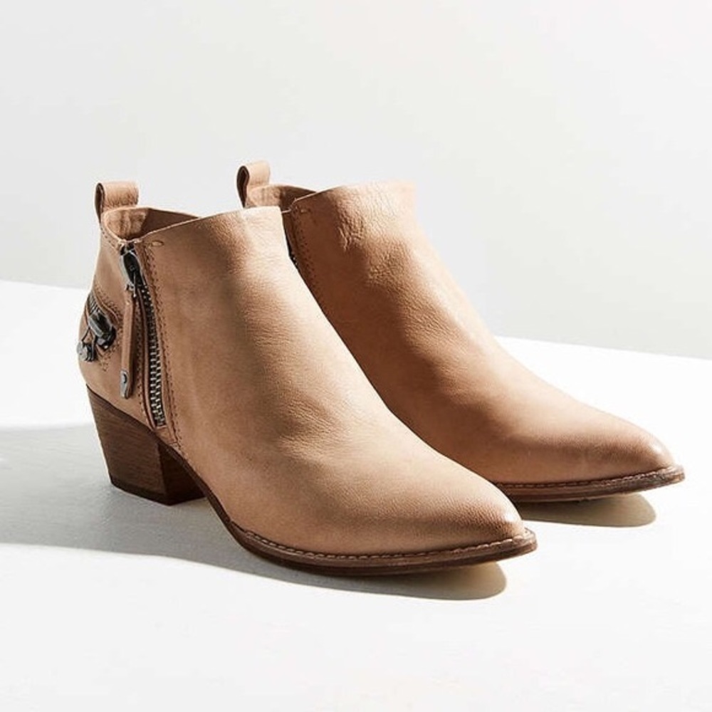 Nubuck Leather Triple Threat Zipper Bootie - Picture 3 of 8