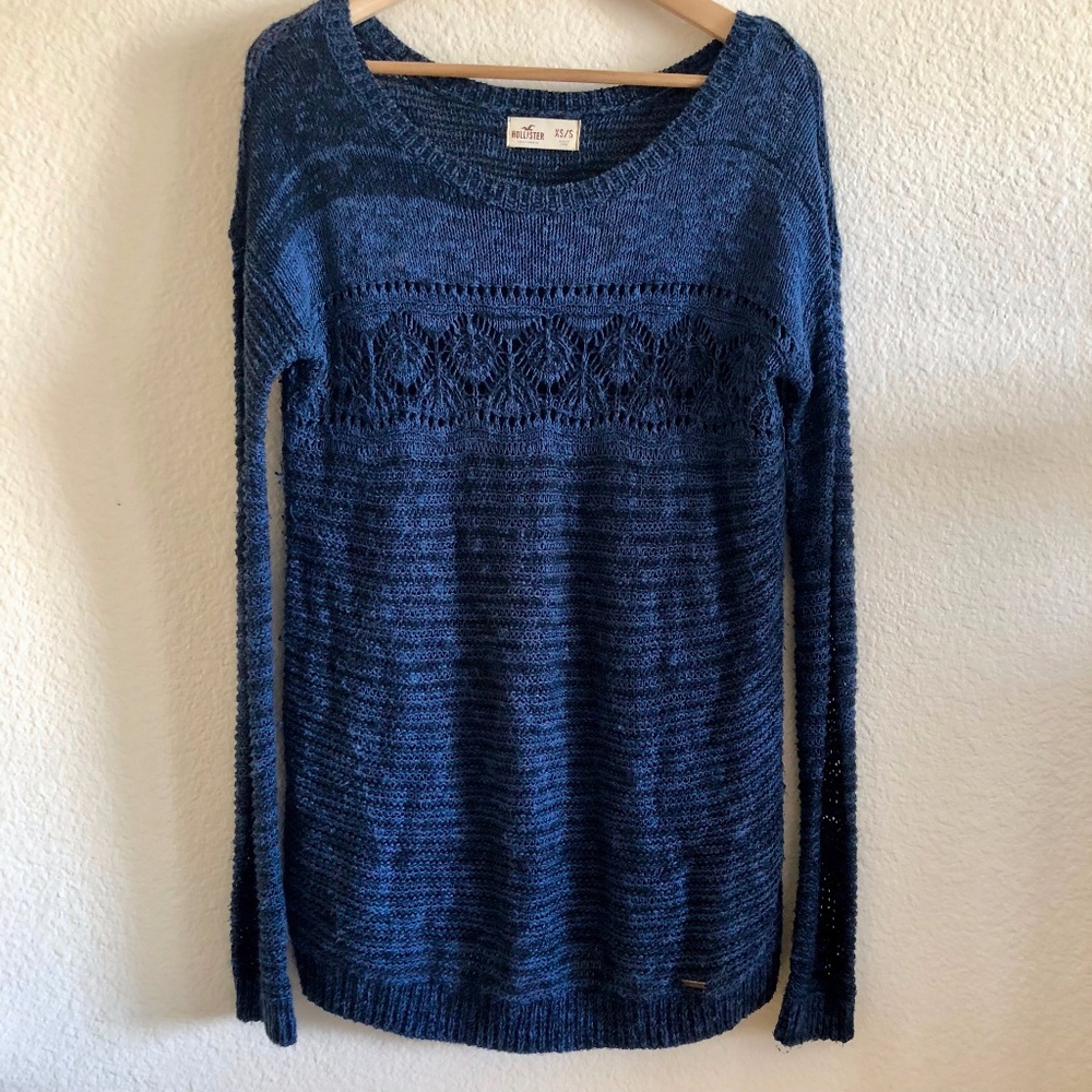 Hollister Blue Knit Sweater