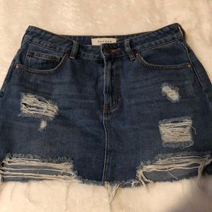 Denim jean skirt
