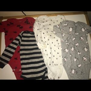4 piece set: infant long sleeve onesies