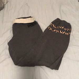 cute cheetah striped Pink sweats
