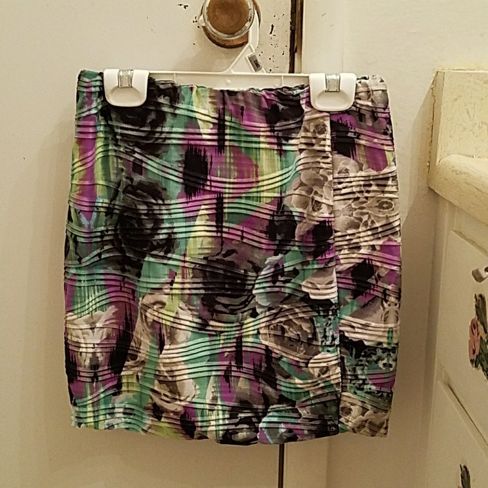 Multicolored Bobycon Club Skirt