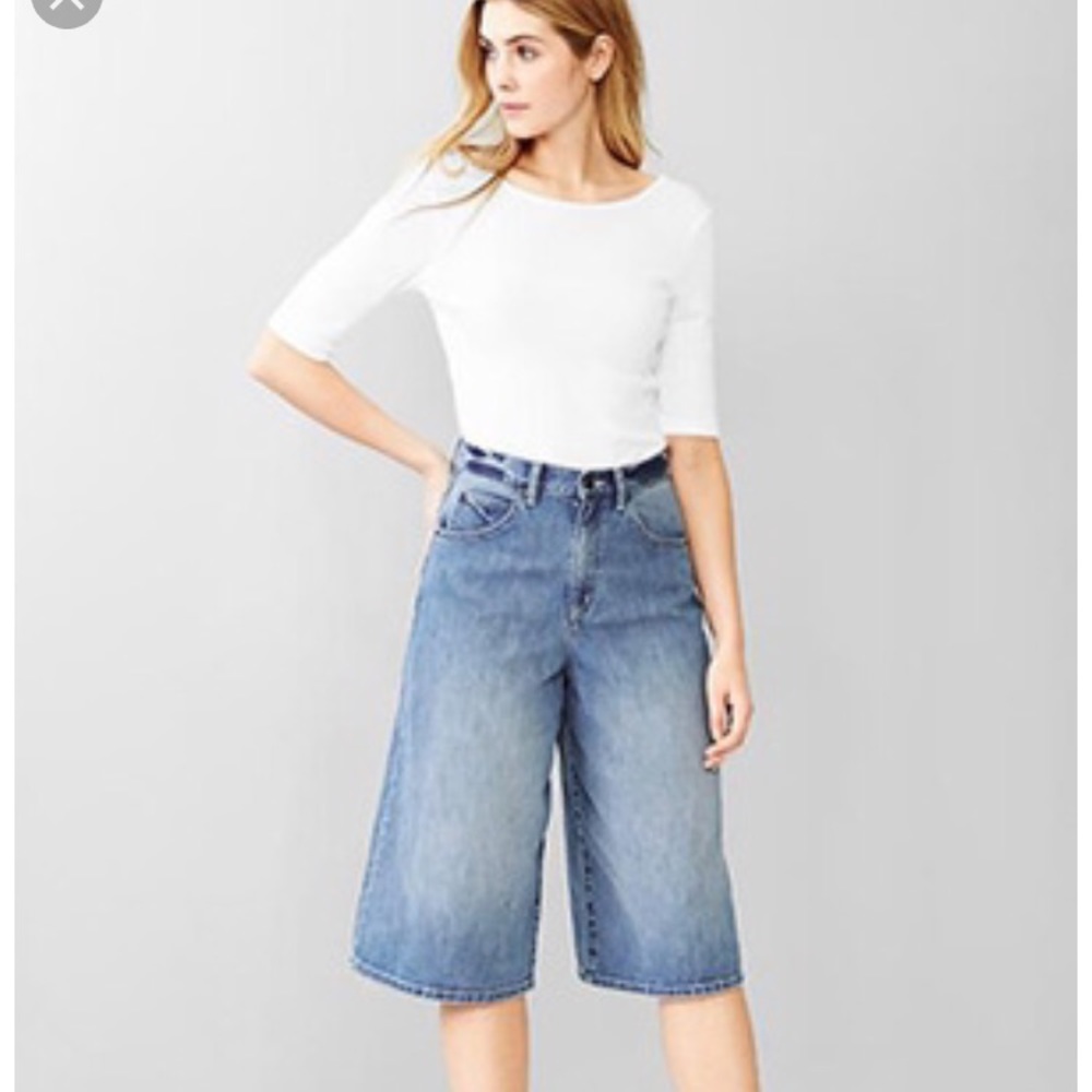 Gap 1969 High Rise Denim Culottes