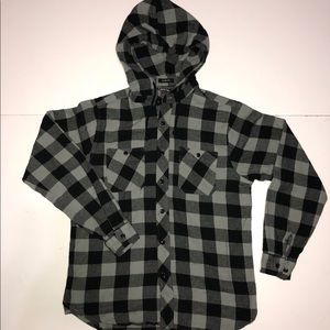 Carbon hoodie flannel slim fit