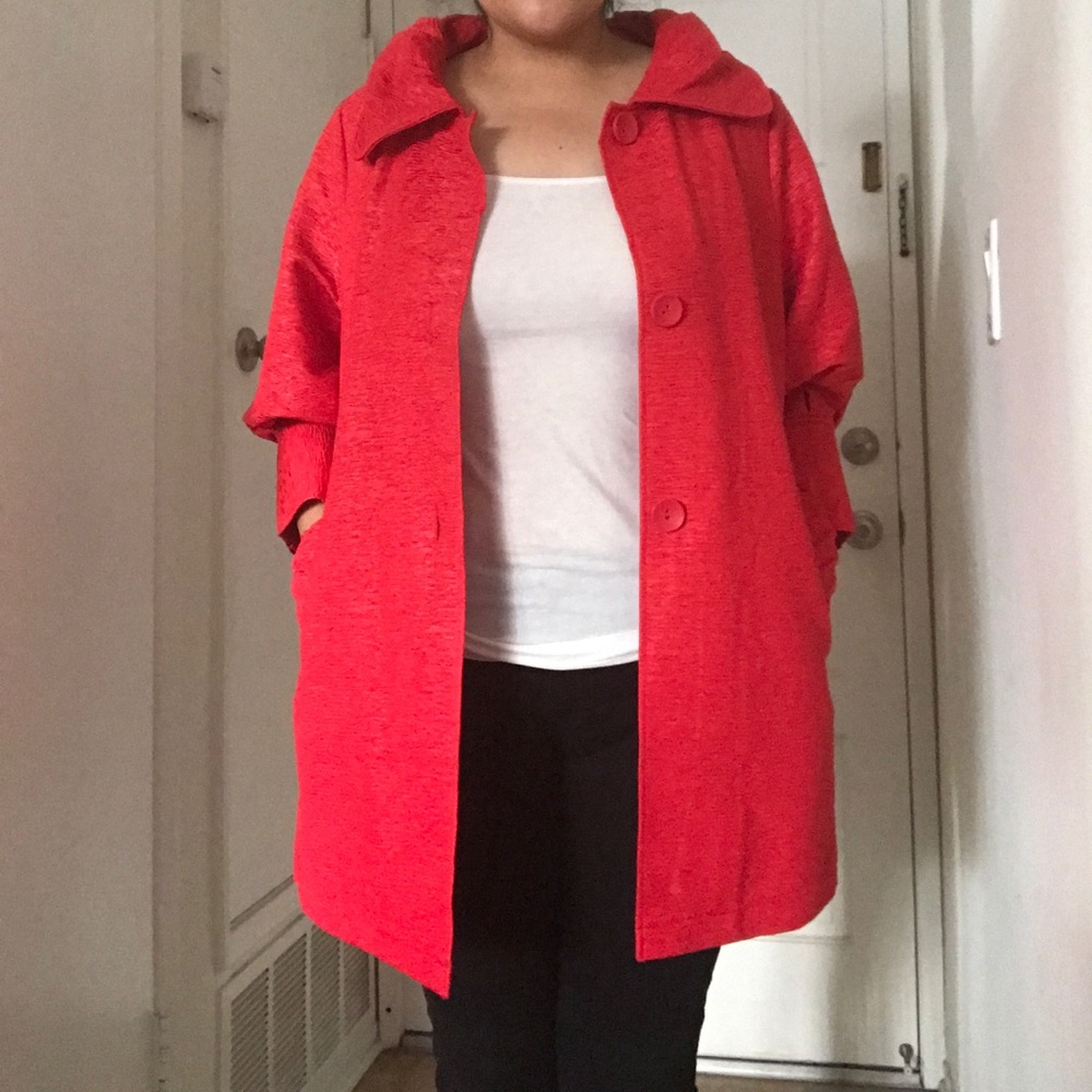 Red lightweight coat