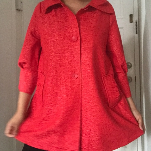 Red lightweight coat - Picture 6 of 8