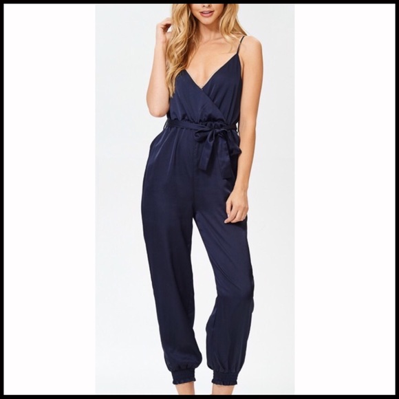 Navy Jogger Jumpsuit - Picture 6 of 7