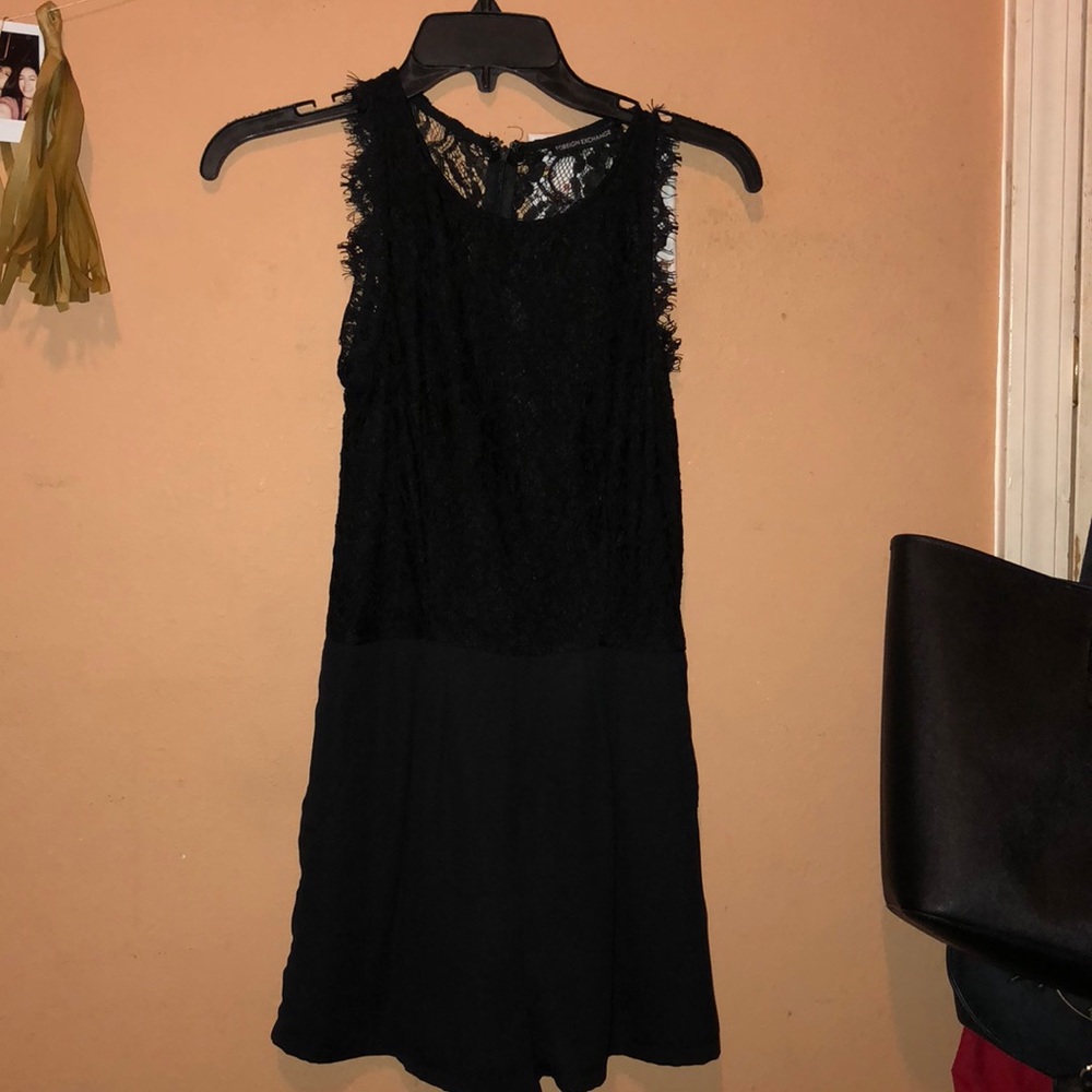 Black lace romper