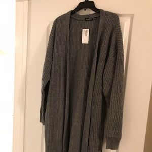 American Apparel- grey thick long knit cardigan