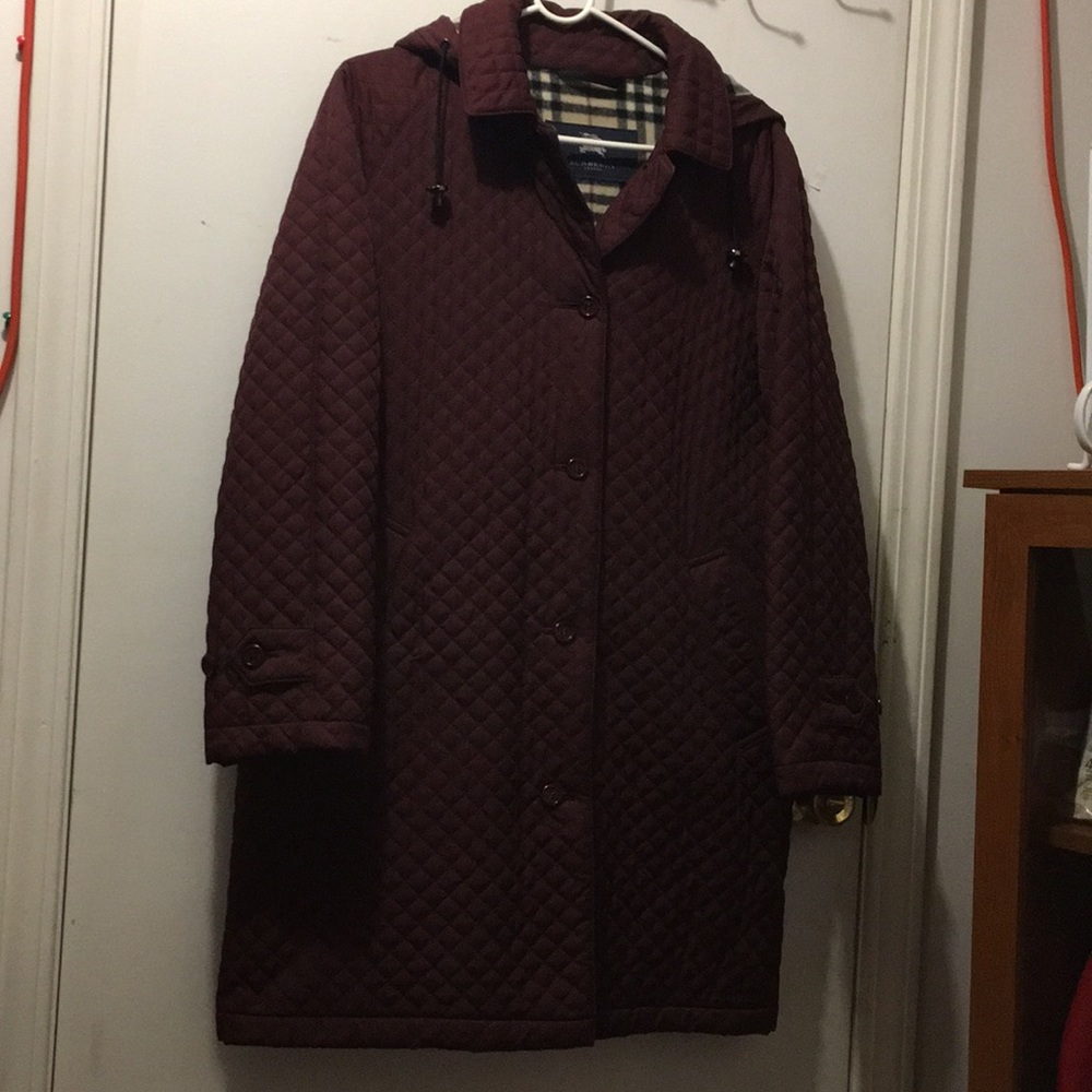 SOLD . . . Burberry quilted winter coat.